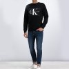 Bluza Calvin Klein męska czarna duże logo bawełniana